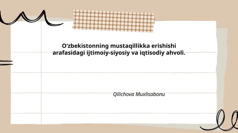 Qilichova Muxlisabonu