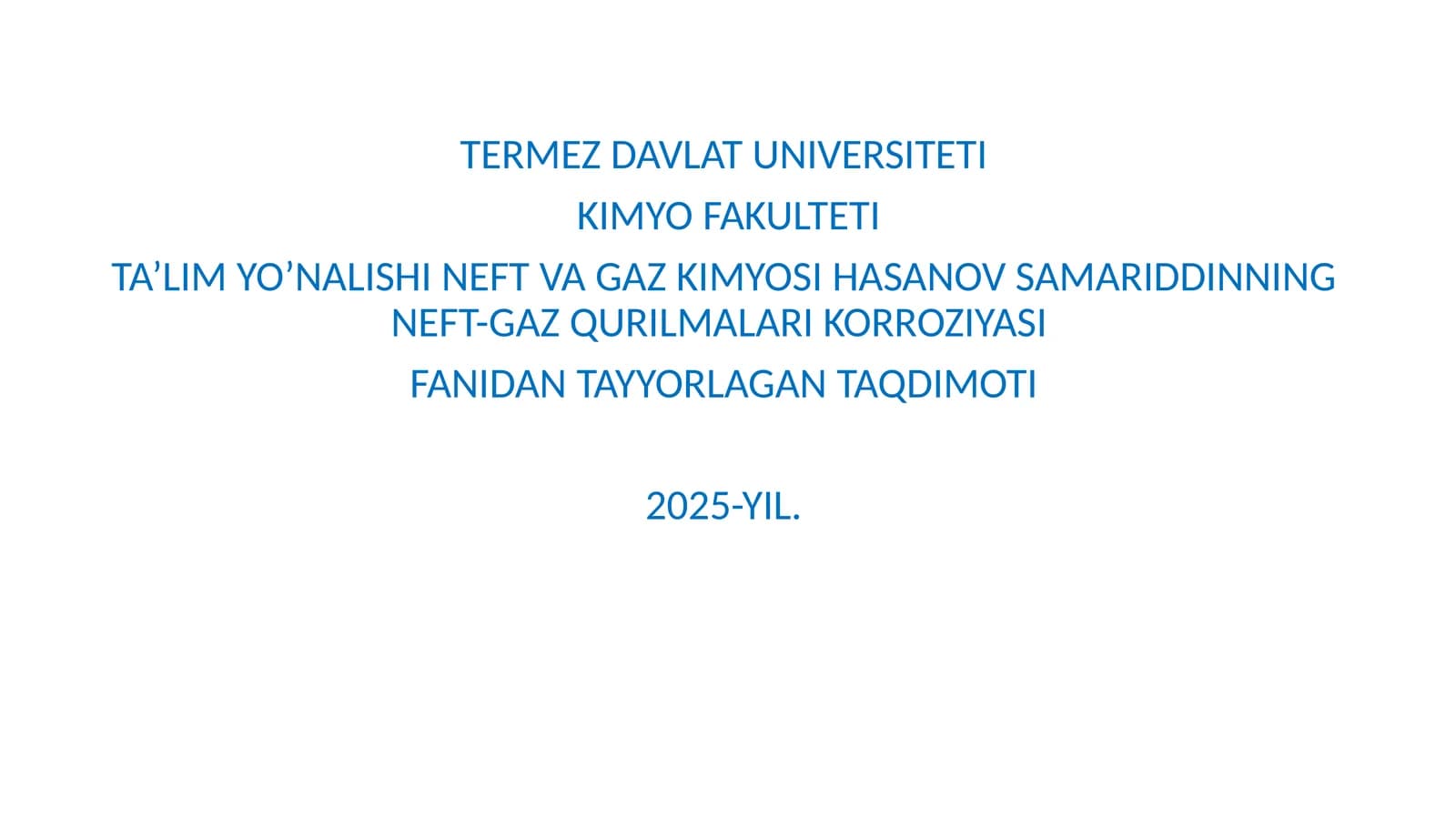 Neft-Gaz Qurilmalari Korroziyasi