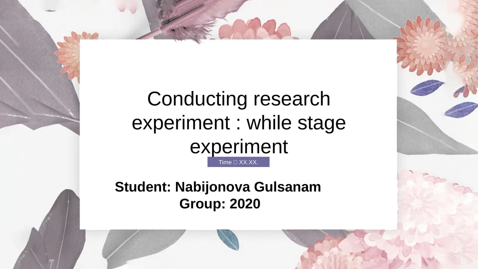 Conducting research experiment while on stage