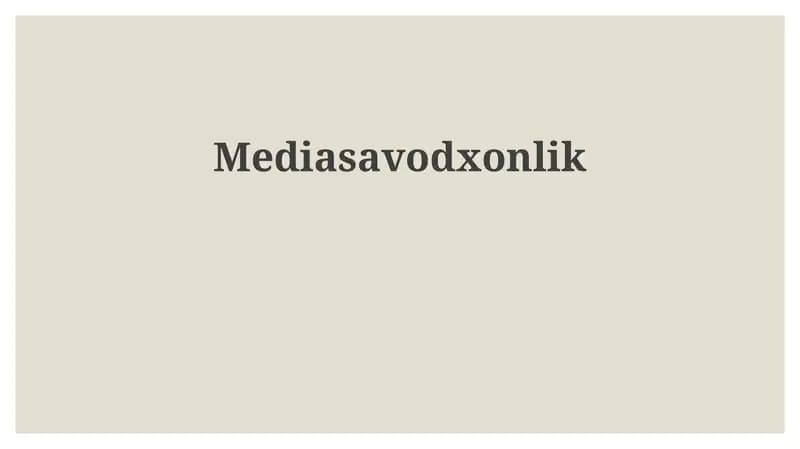 Media savodxonligi