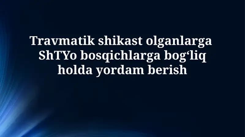 Shtyo bosqichlari yordamamberish