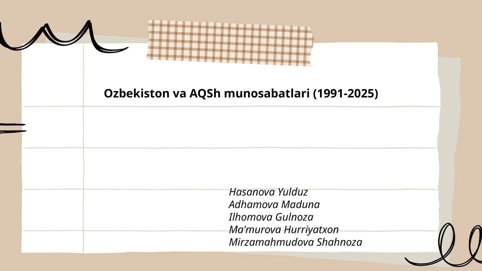 Ozbekiston va AQSh munosabatlari (1991-2025)