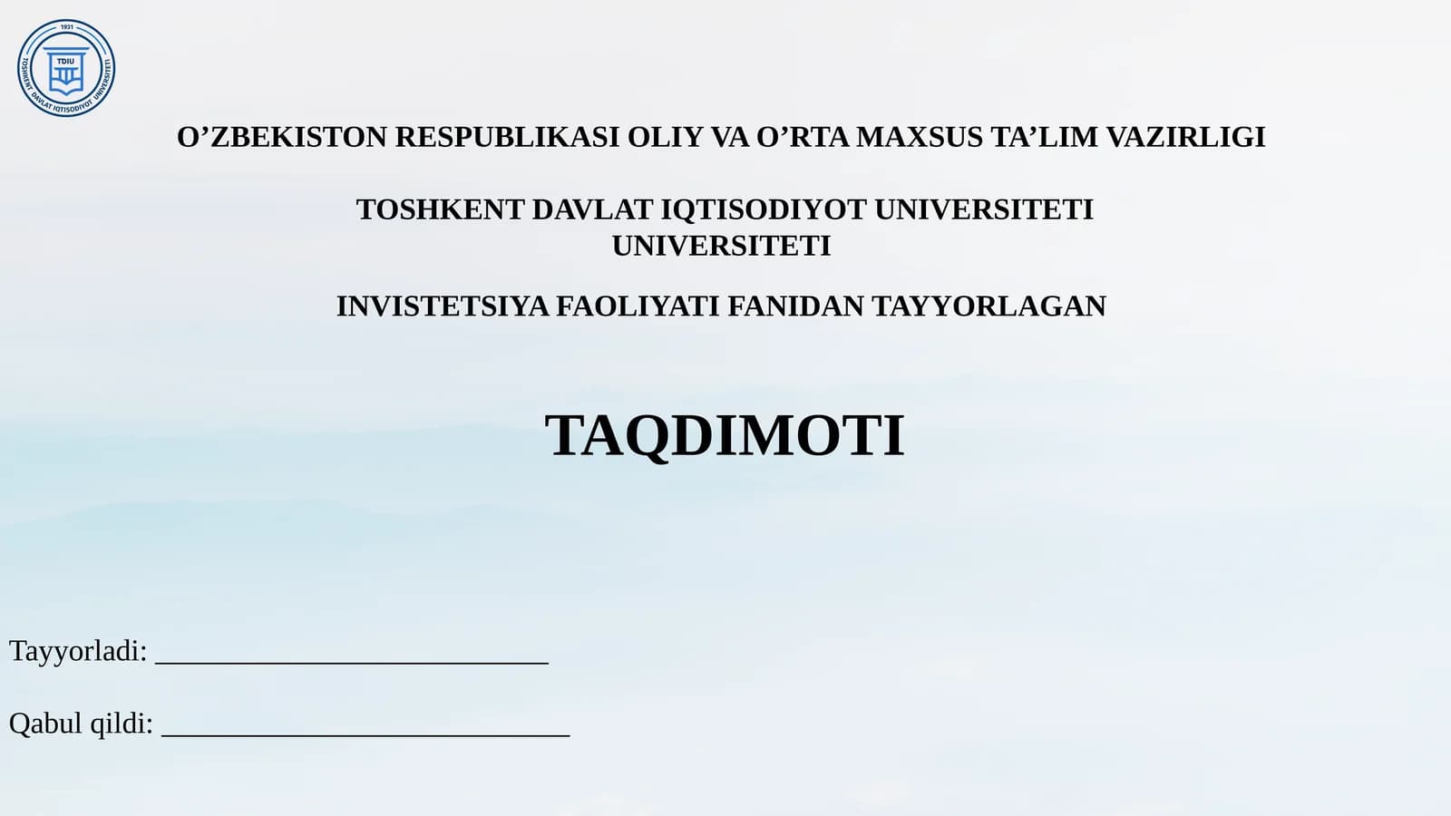 Ozarbayjon davlatining investatsiya tahlili