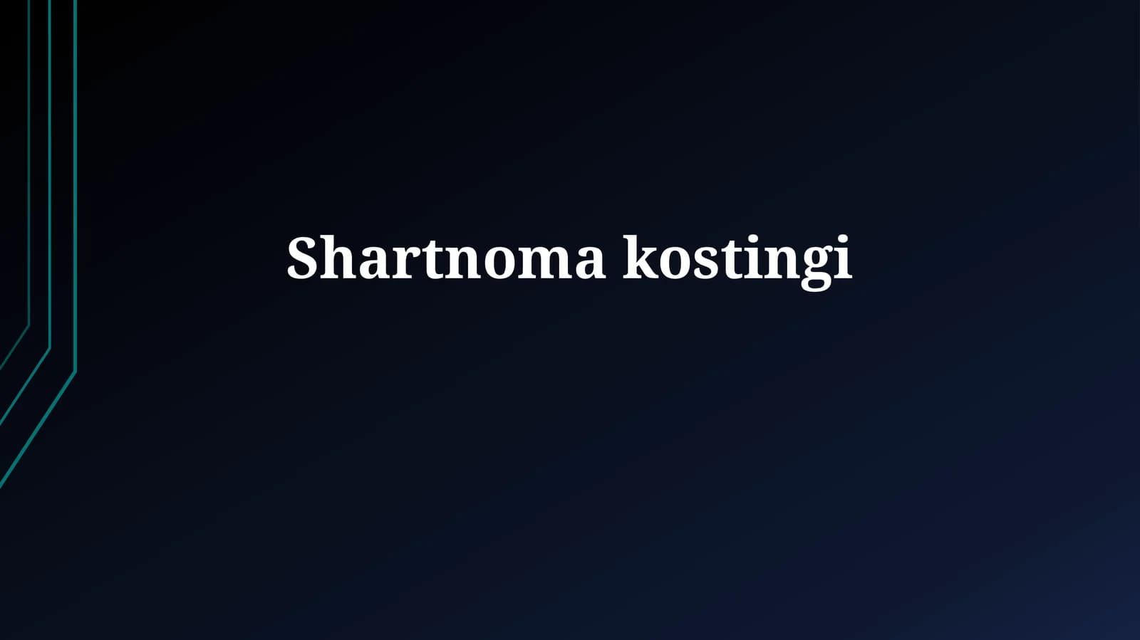 Shartnomakostingi