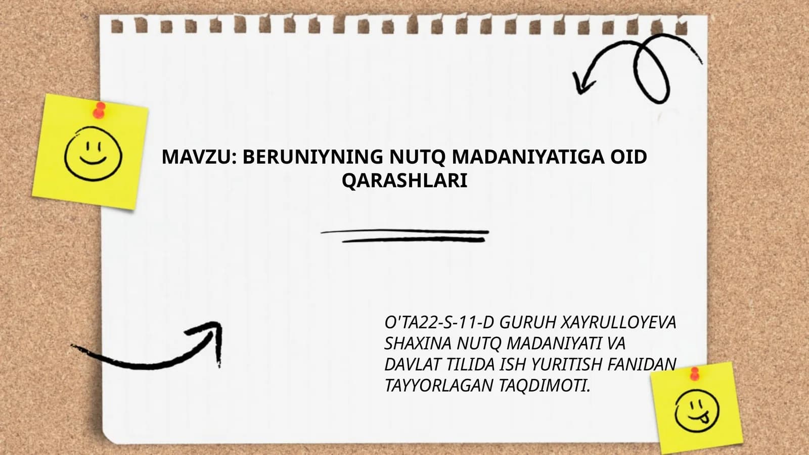 BERUNIYNING NUTQ MADANIYATIGA OID QARASHLARI