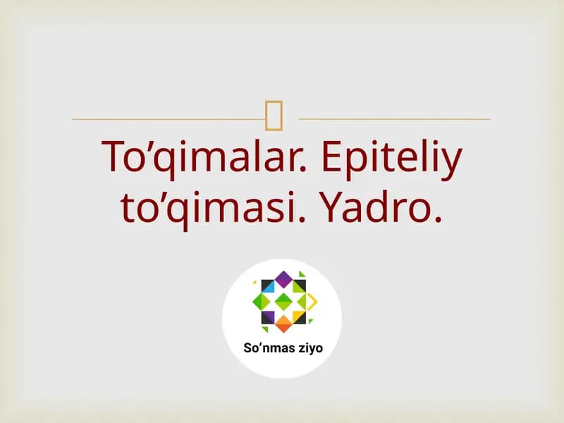 To’qimalar.Epiteliyto’qimasi.Yadro