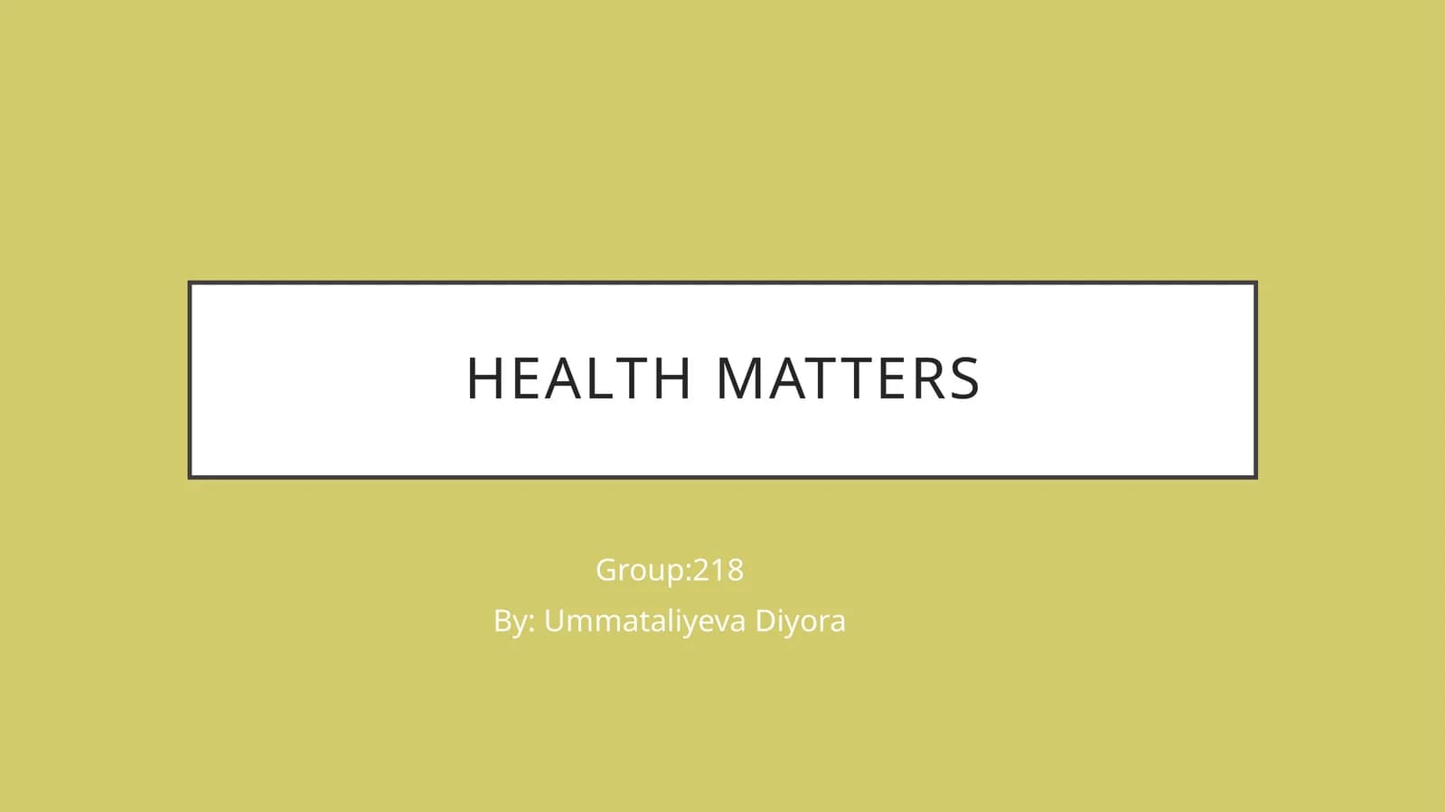 Health Talks
