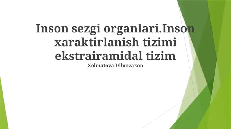 Inson sezgi organlari
