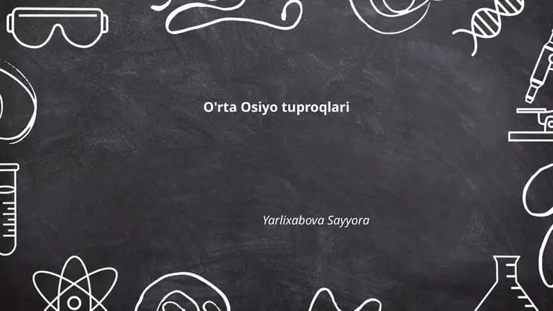 O'rta Osiyo tuproqlari