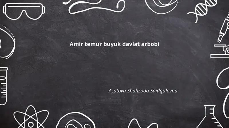 Amir temur buyuk davlat arbobi