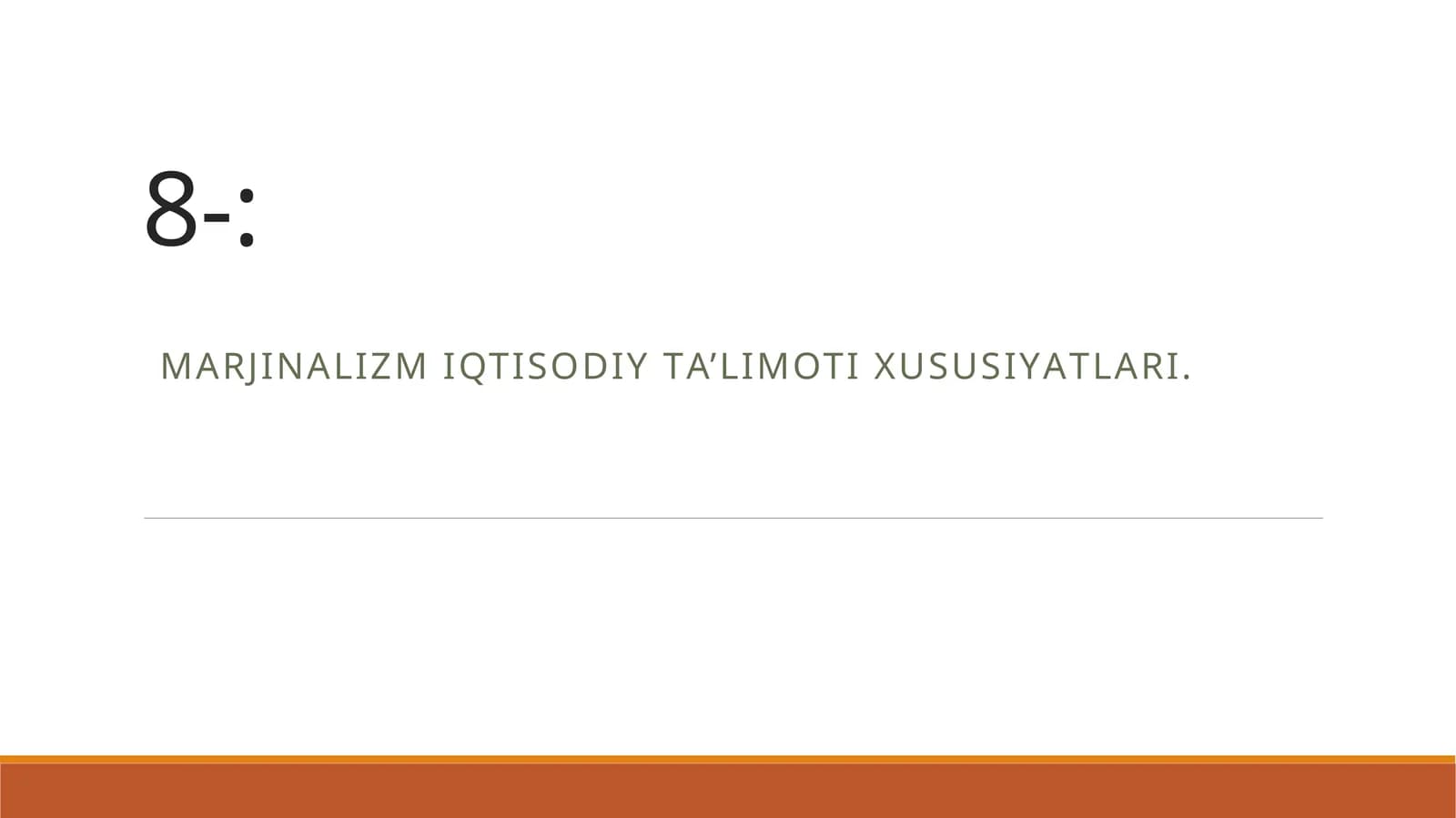 MАRJINАLIZM IQTISODIY TА’LIMOTI XUSUSIYАTLАRI