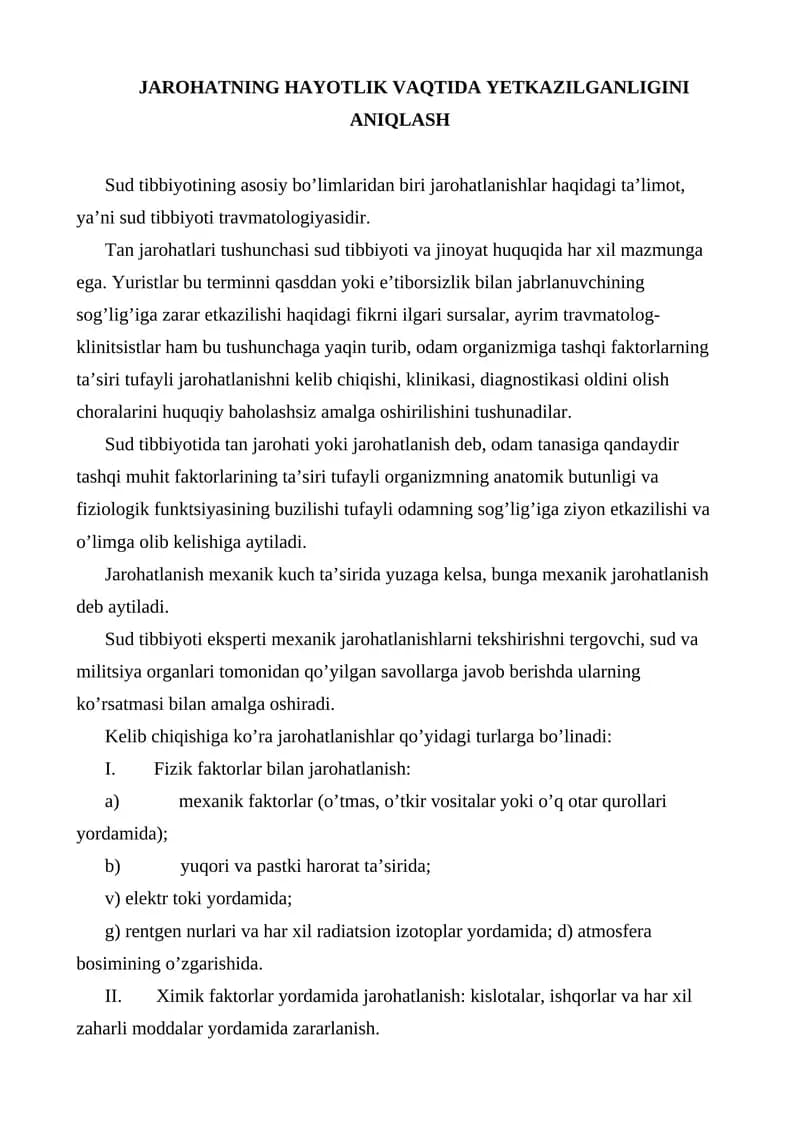 Sud tibbiyoti jarohatlari