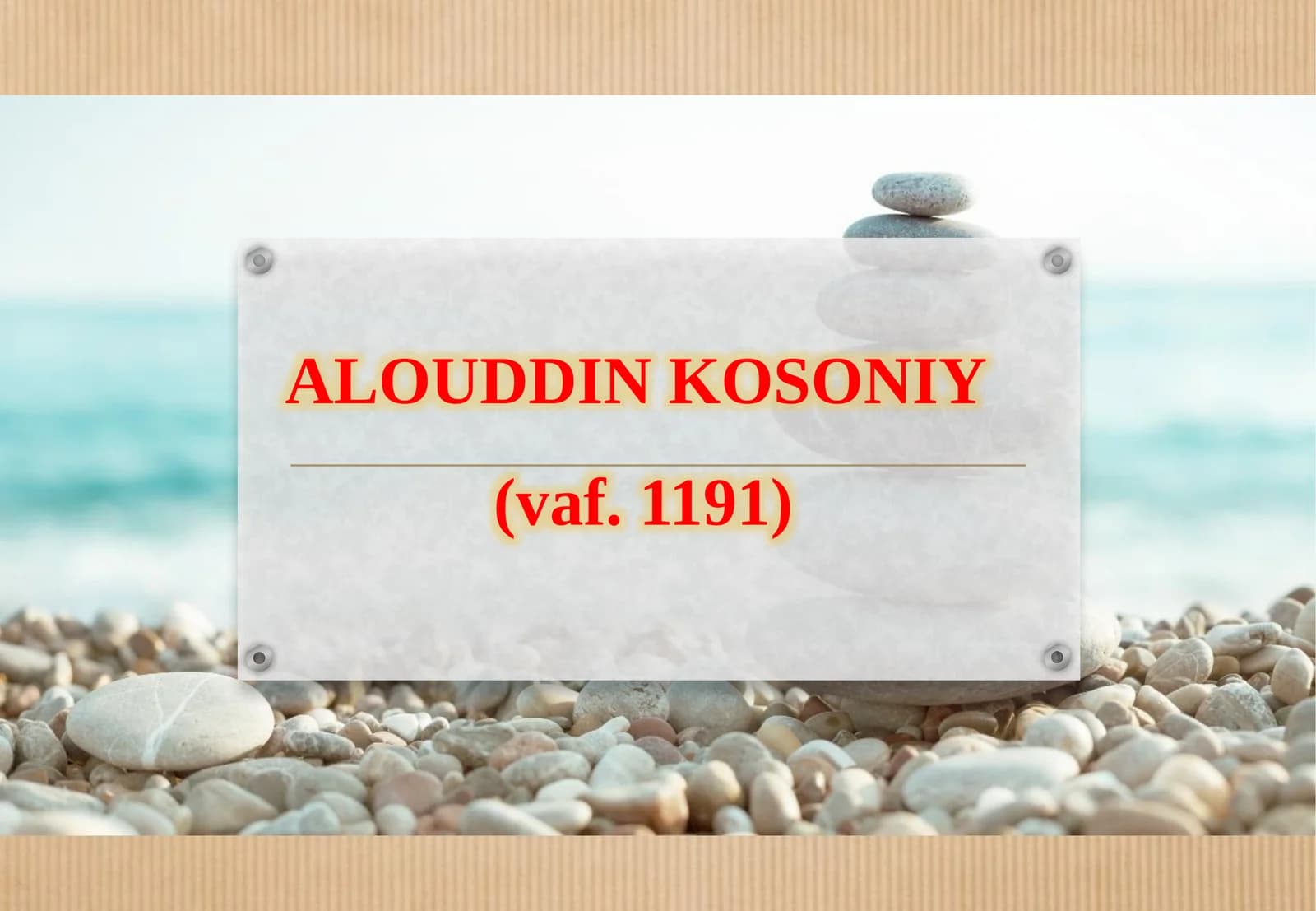ALOUDDIN KOSONIY
