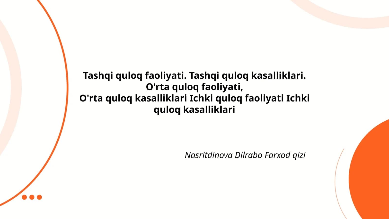 Nasritdinova Dilrabo Farxod qizi