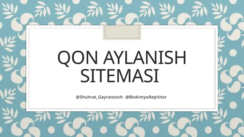 Qon aylanish sitemasi