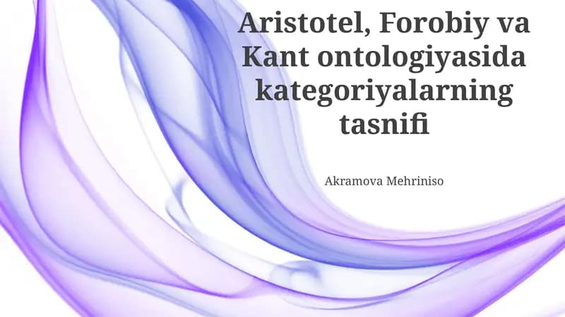 Kantning toza aqlining kategoriyalari