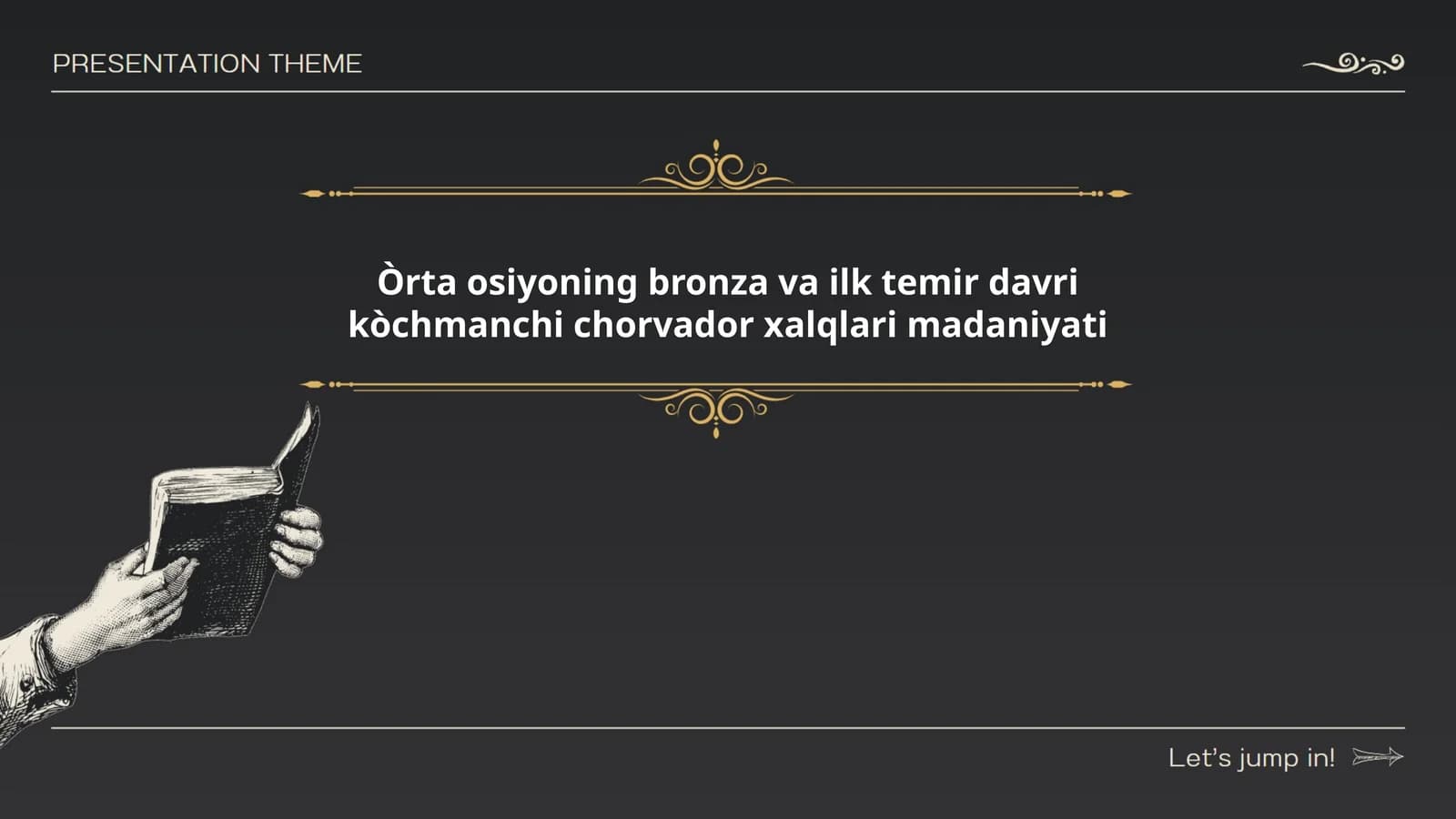 Òrta osiyoning bronza va ilk temir davri kòchmanchi chorvador xalqlari madaniyati