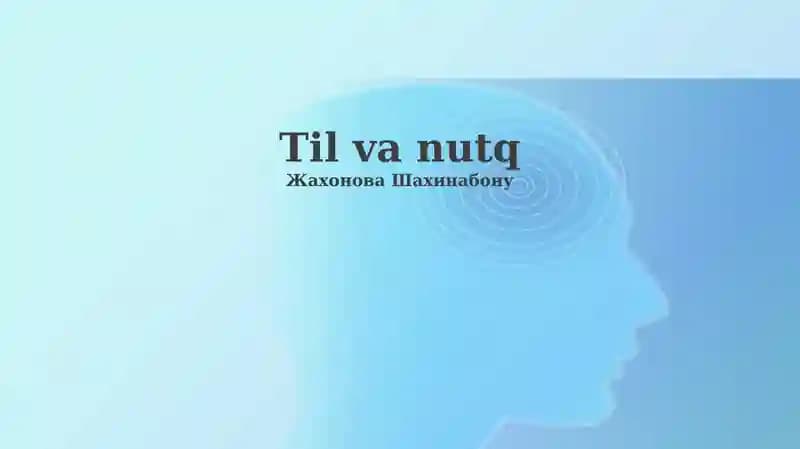 Til va Nutq