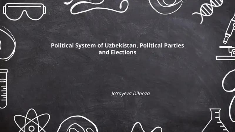 Political System of Uzbekistan, Political Parties and Elections