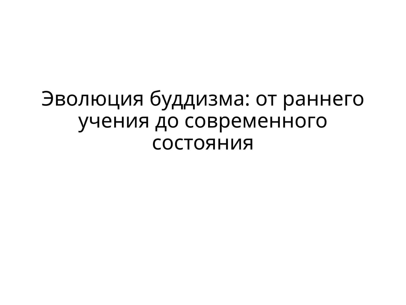 Эволюция буддизма: от раннего учения до современного состояния