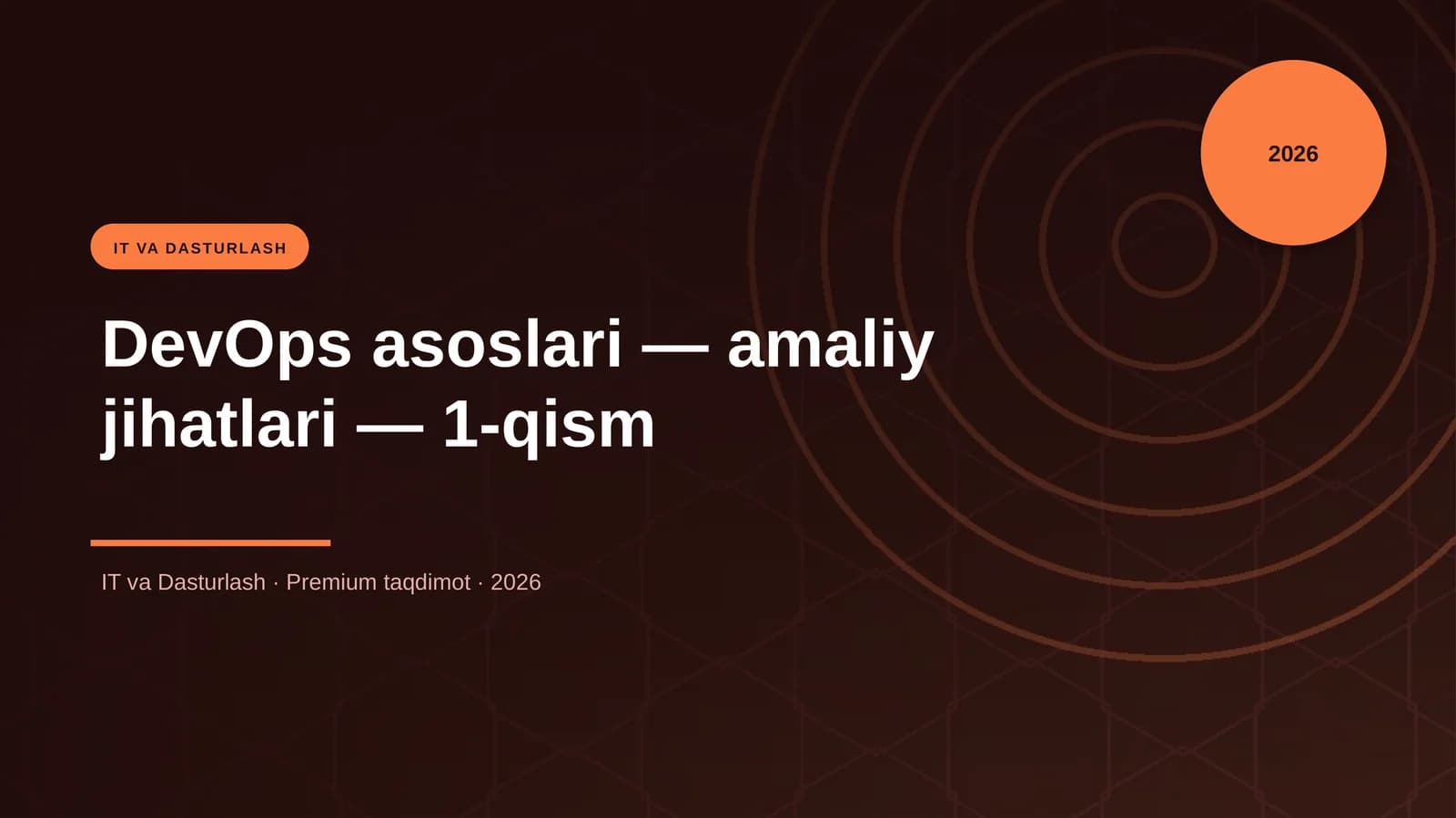 DevOps asoslari — amaliy jihatlari — 1-qism
