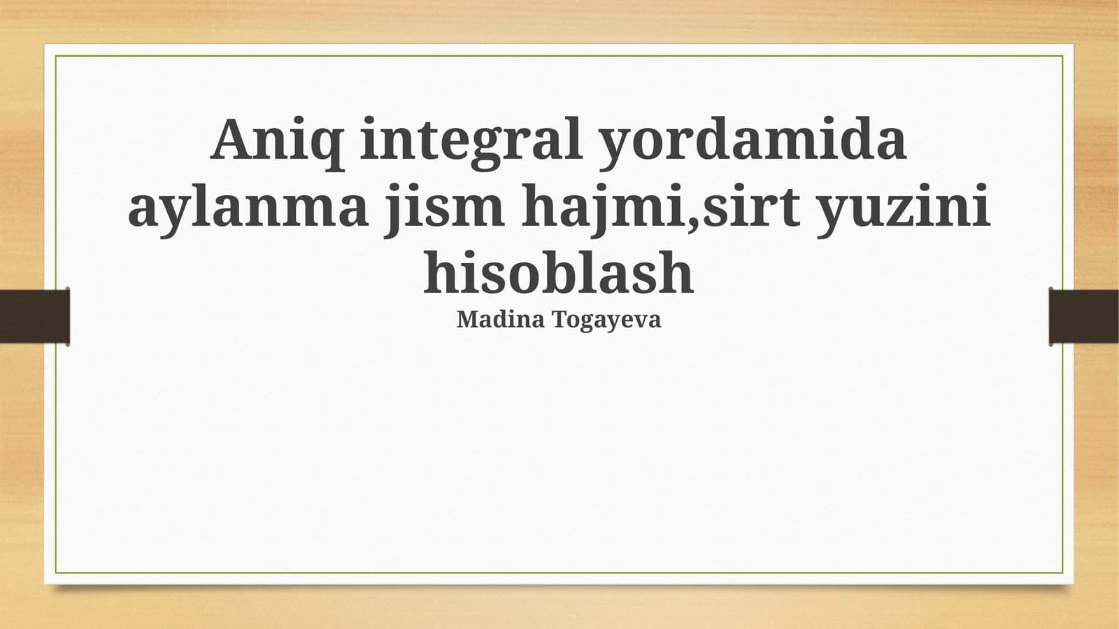 Aylanish jismini hosil qilish usullari
