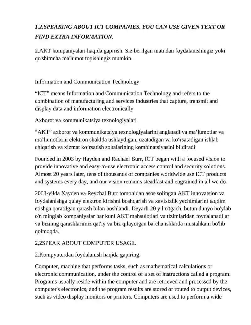 ICT products and systems