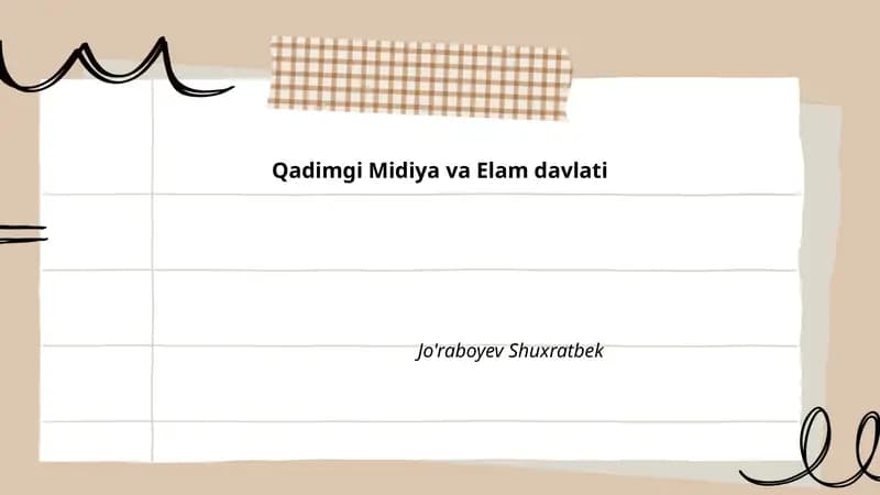 Qadimgi Midiya va Elam davlati