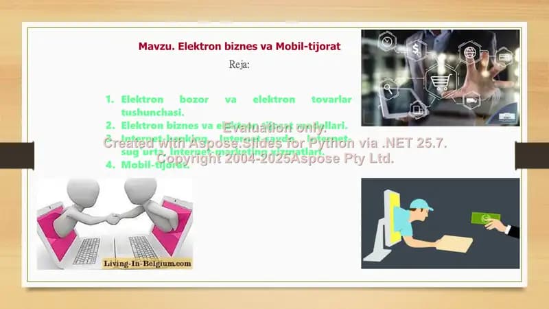 Elektron biznes va Mobil-tijorat