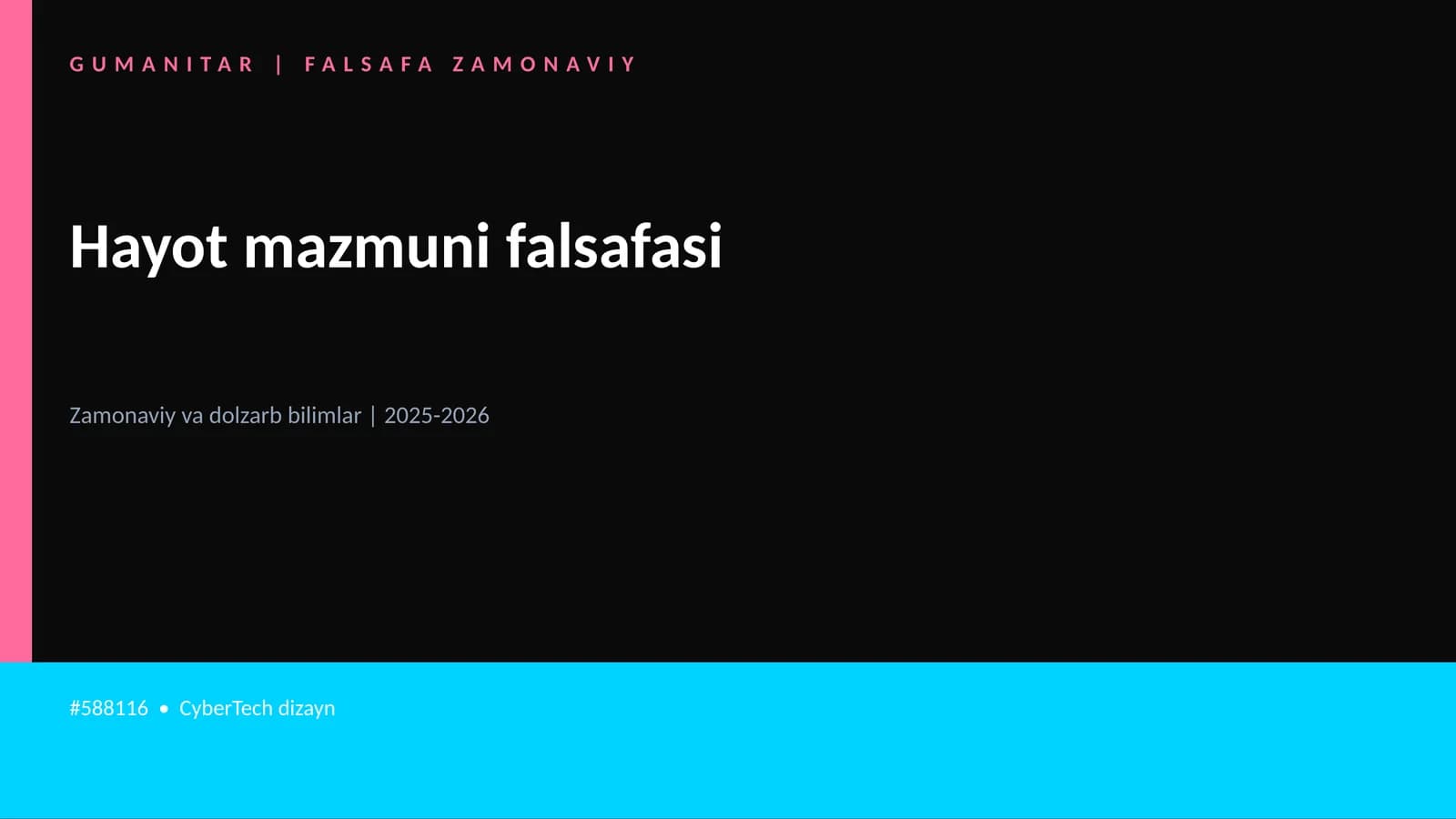 Hayot mazmuni falsafasi
