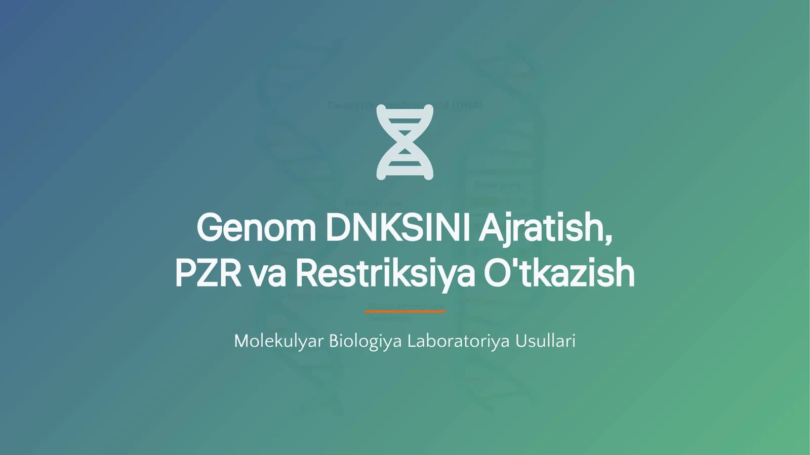 GenomDNKSI Ajratish