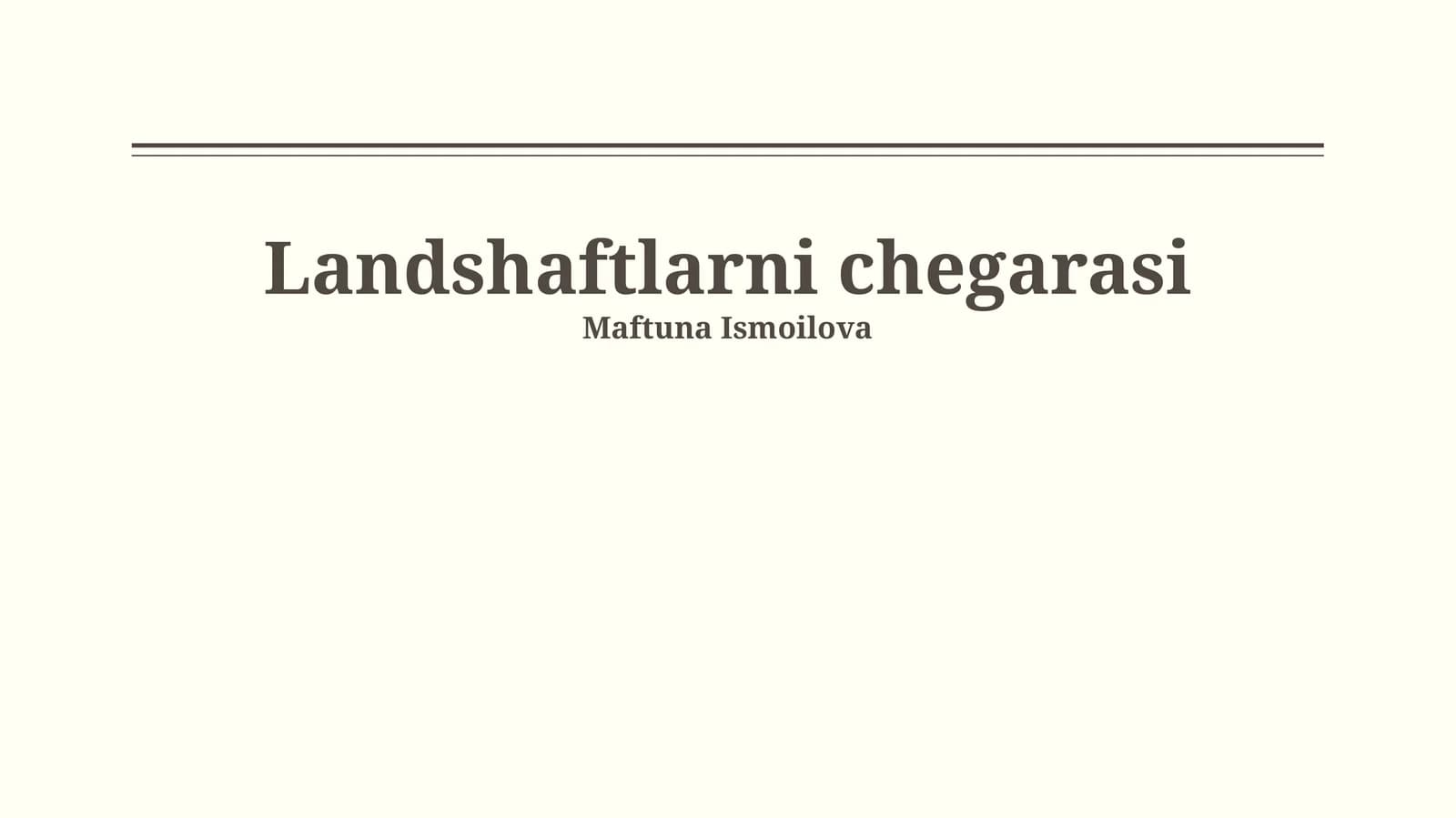 Landshaftlarni chegarasi
