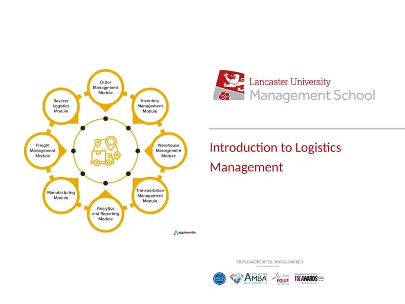 Logistics managementning mukammal tanishuvi