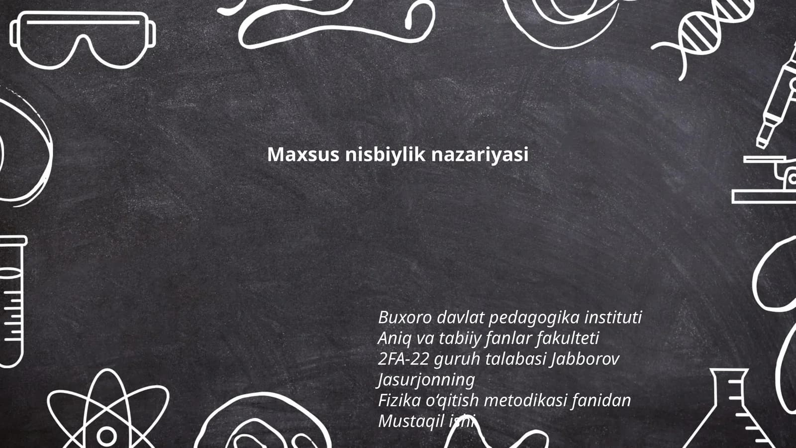 Maxsus nisbiylik nazariyasi