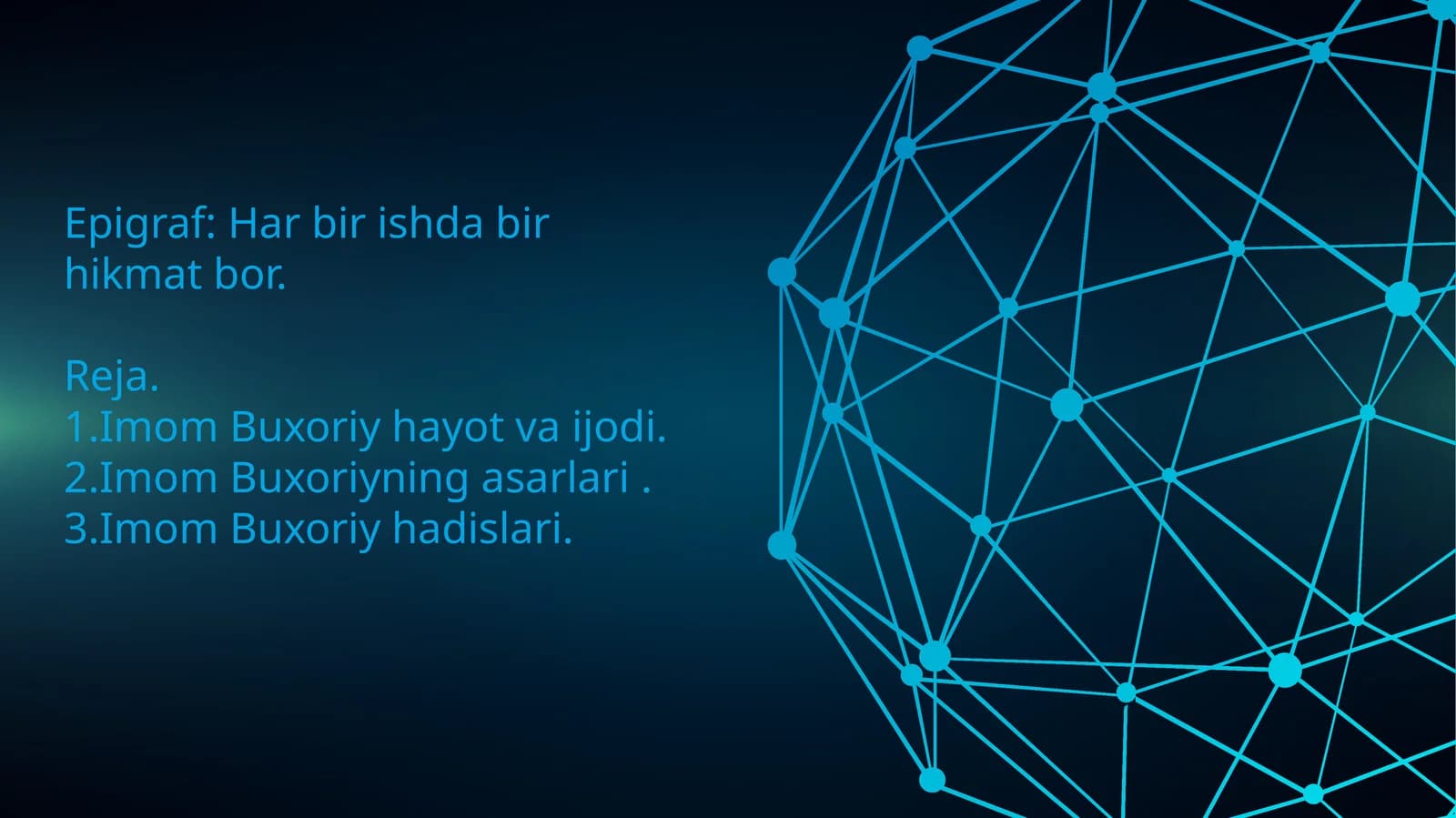 Epigraf. Har bir ishda bir hikmat bor