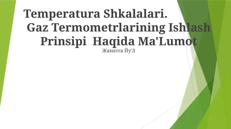 Harorat Shkalalari