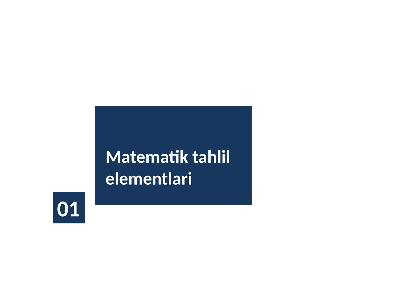 Matematik tahlil elementlari
