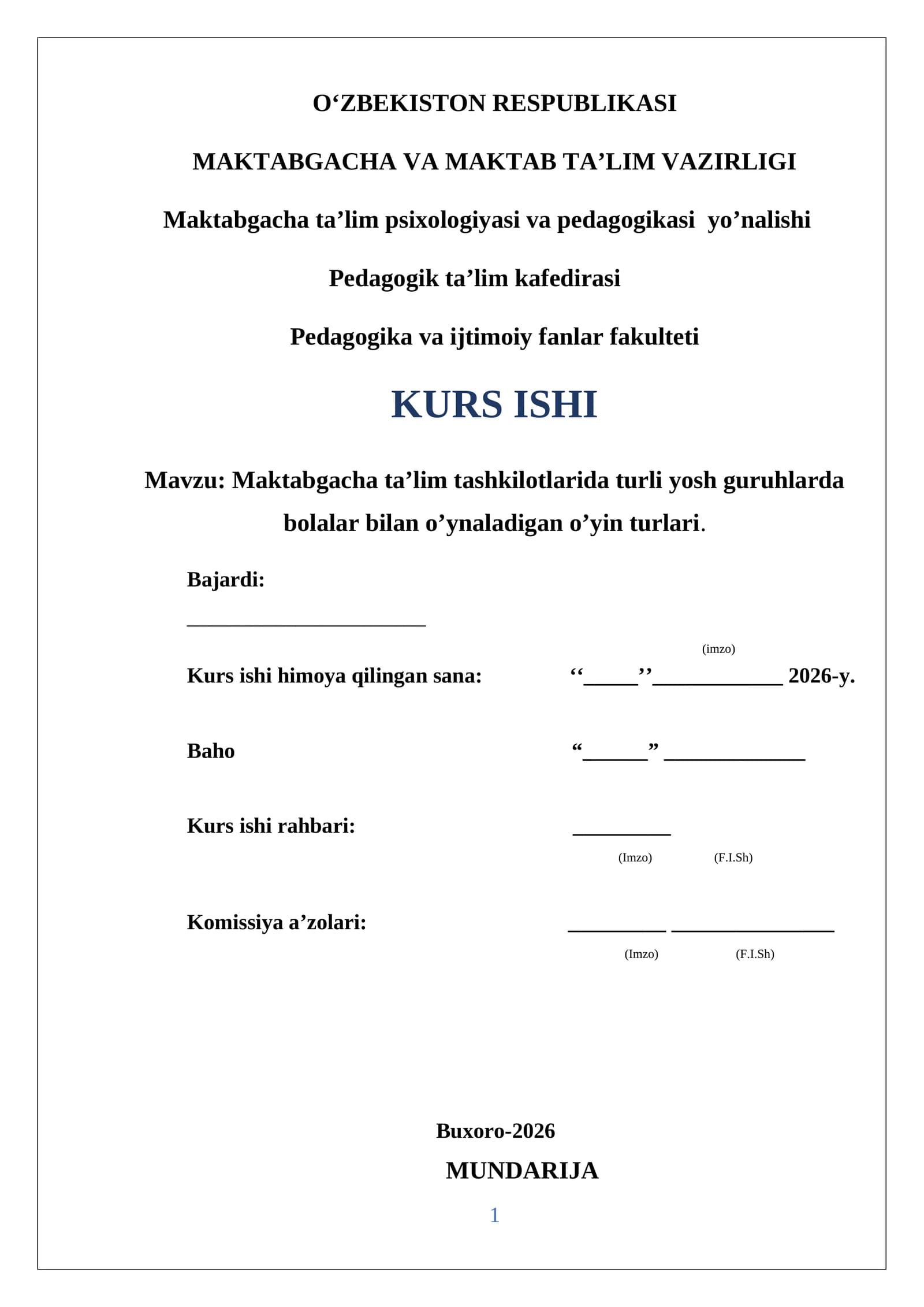 KURS ISHI