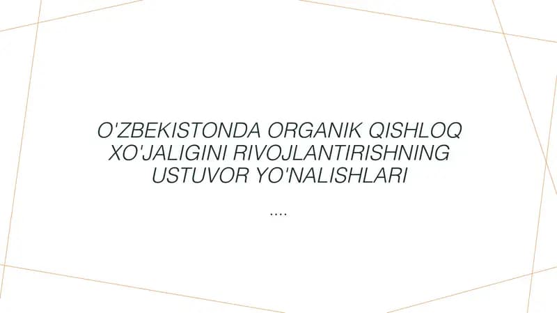 Organik qishloq xo'jaligi