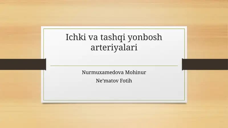 Ichkivatashqiyonbosharteriyalari