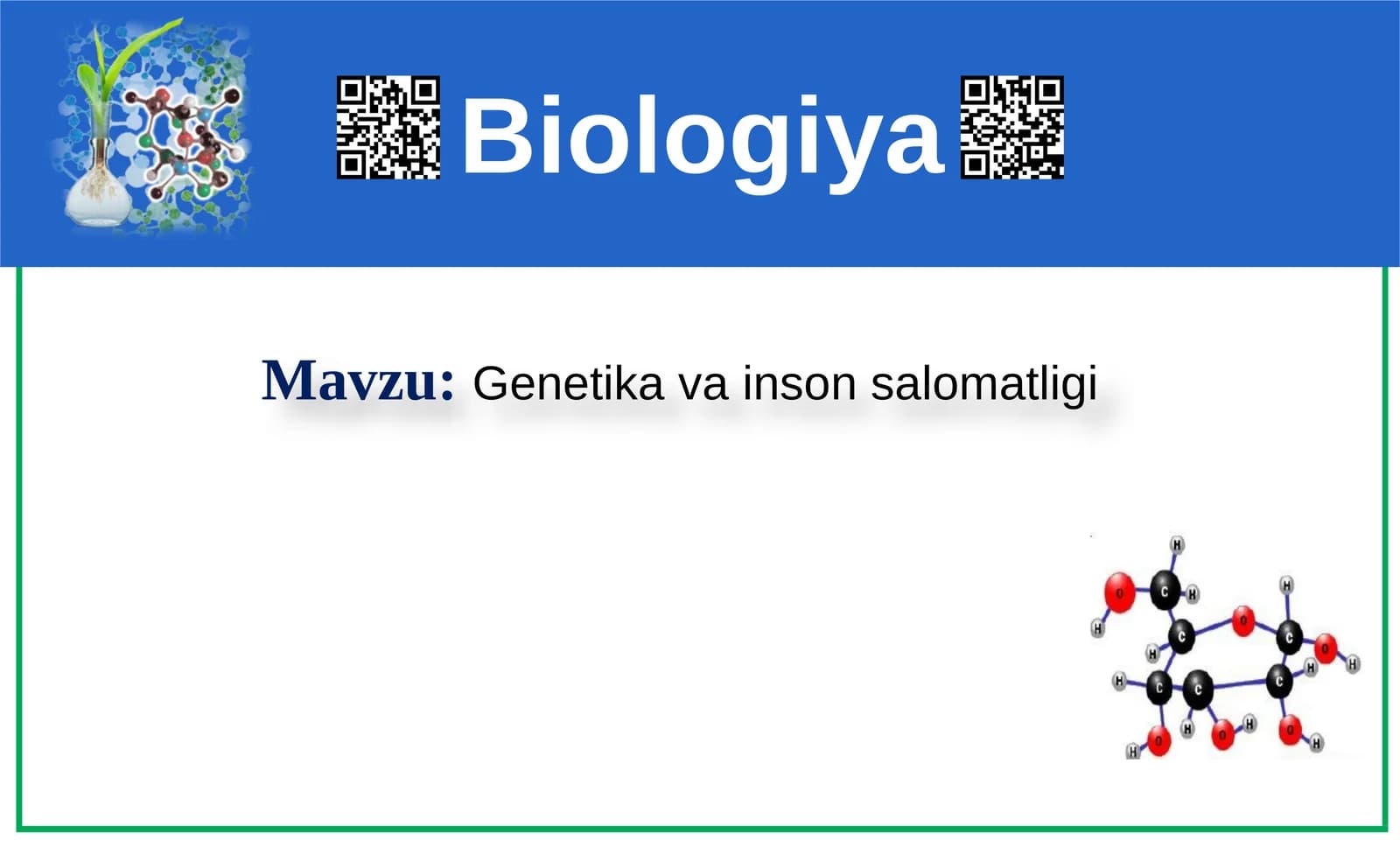 Genetika va inson salomatligi