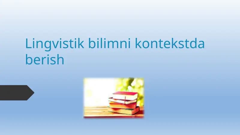 Lingvistik bilim