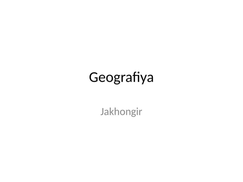 Geografiya