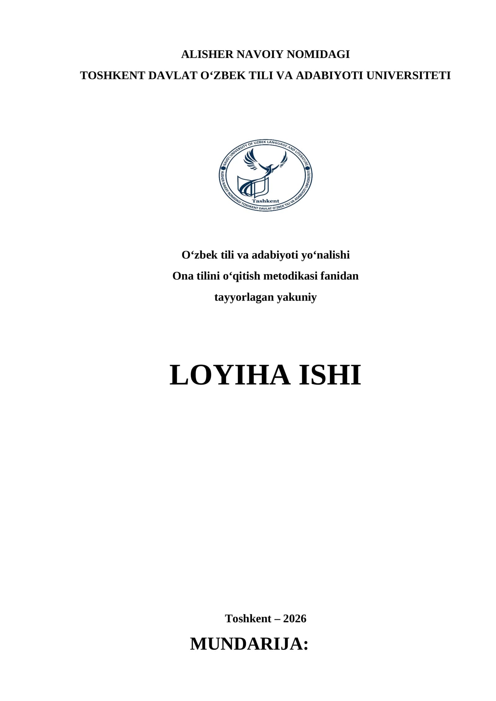 Ona tilini o‘qitish metodikasi