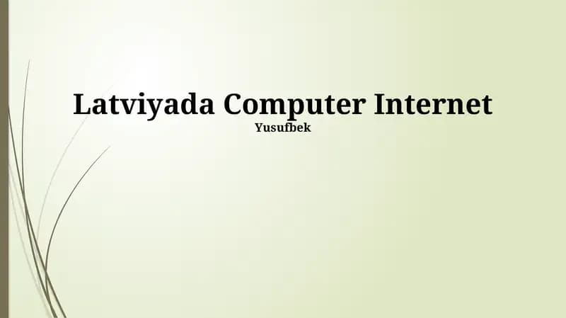 Latviyada Computer Internet