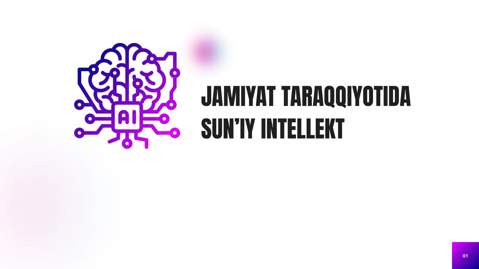 Jamiyat taraqqiyotida sun'iy intellekt