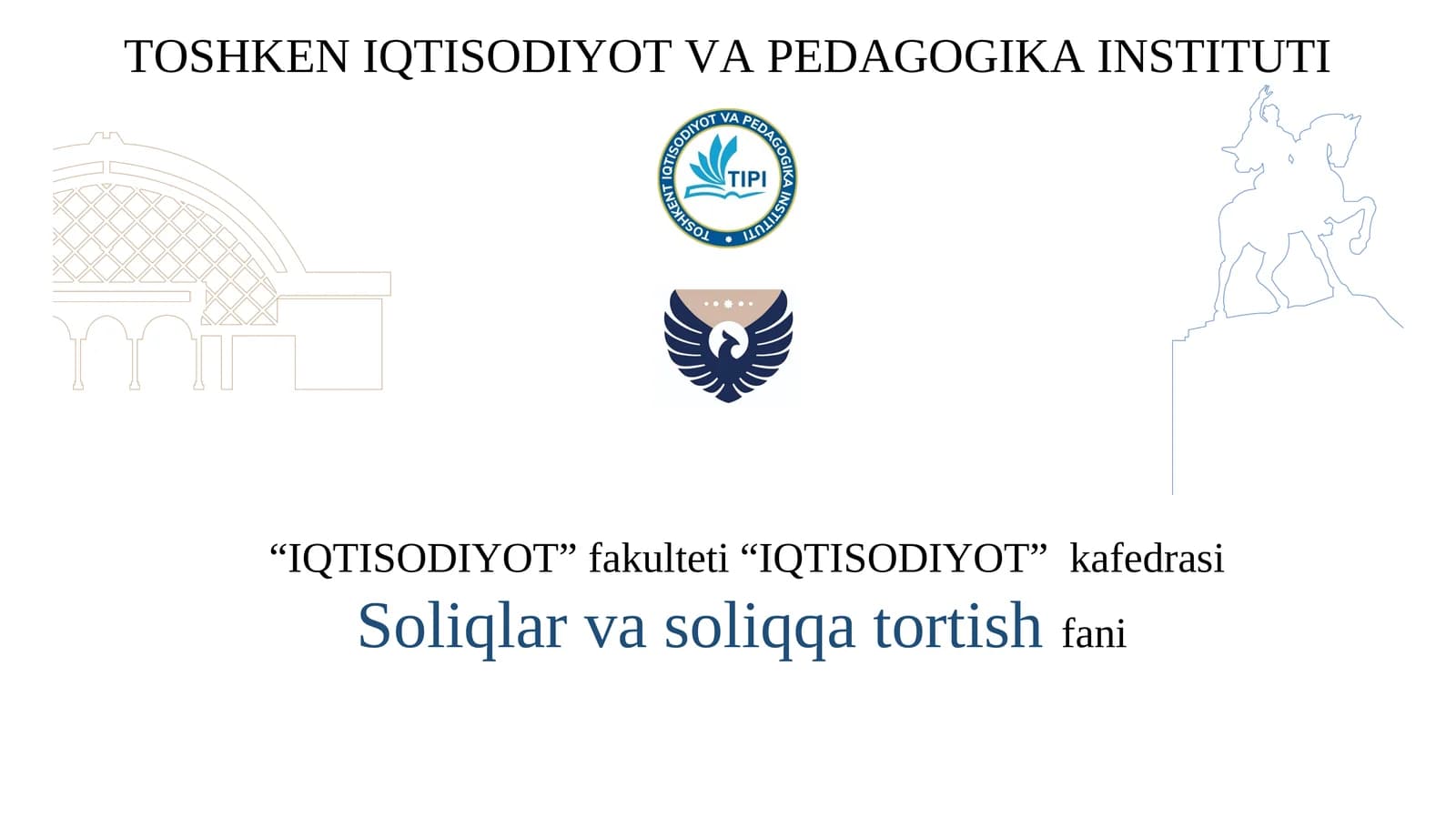 Yig'imlar. Aylanmadan olinadigan soliq. Soliq to'lovchilarning ayrim toifalariga soliq solish tartibi