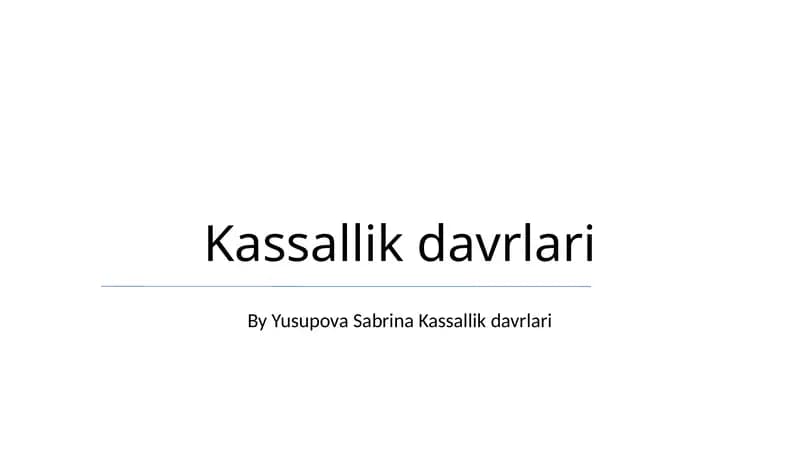 Kassallik davrlari