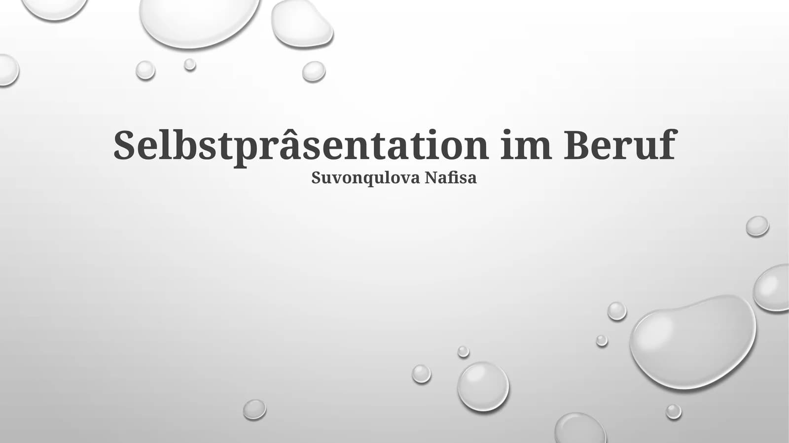 Selbstprâsentation im Beruf