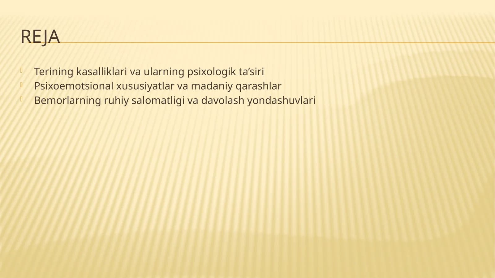 Terining kasalliklari va ularning psixologik ta’siri
